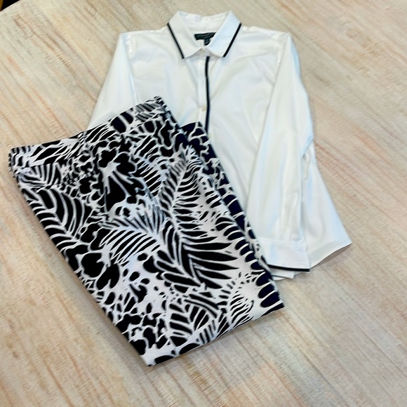 Talbots Tropical Print Pant - Picture 2 of 7